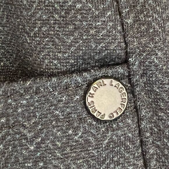 Karl Lagerfeld Dark Navy Twill Cigarette Leg Pants Size 12 - Picture 4 of 12